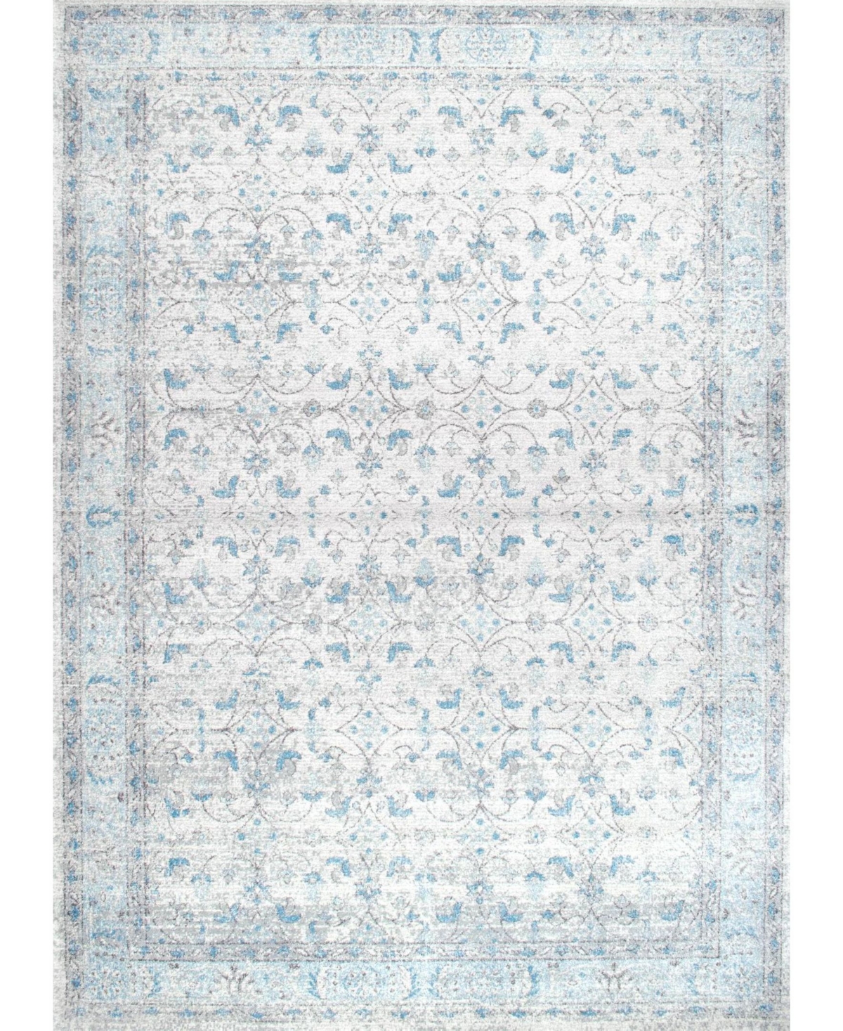 nuLoom Bodrum Vintage-Inspired Rio Aqua 8' x 10' Area Rug - Aqua