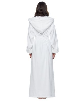 Women's Ankle Length Hooded Low Twist Soft Turkish Cotton Bathrobe