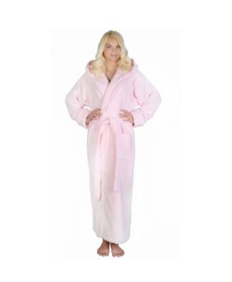 Women's Ankle Length Hooded Low Twist Soft Turkish Cotton Bathrobe