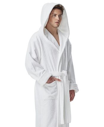 Men’s Cotton Big & Long Monk Style Hooded Bathrobe