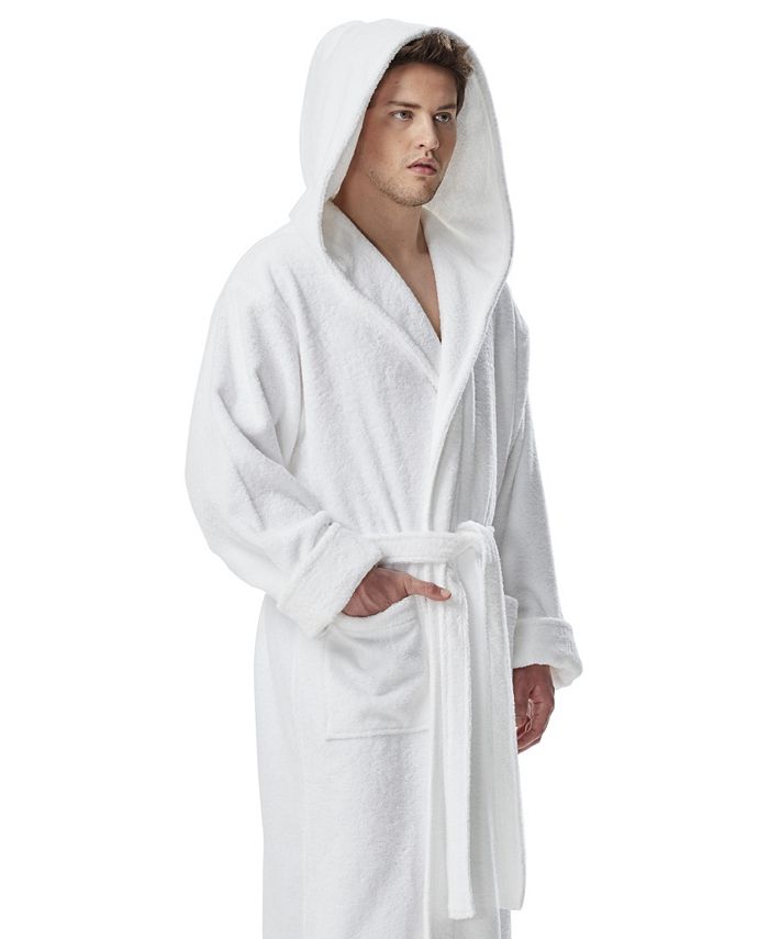ARUS Men's Thick Full Ankle Length Hooded Turkish Cotton Bathrobe Macy's