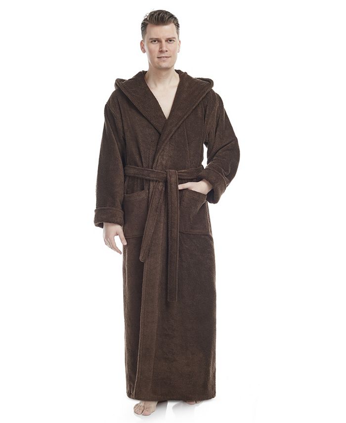 ARUS Men's Thick Full Ankle Length Hooded Turkish Cotton Bathrobe Macy's