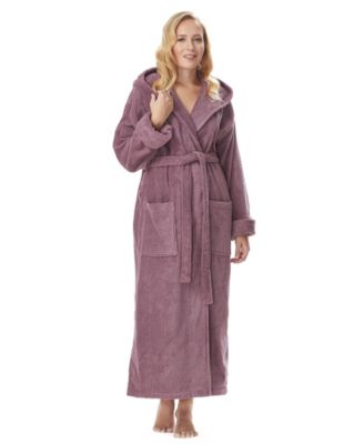 Women's Hooded Full Length GOTS Certified Organic Turkish Cotton Bathrobe