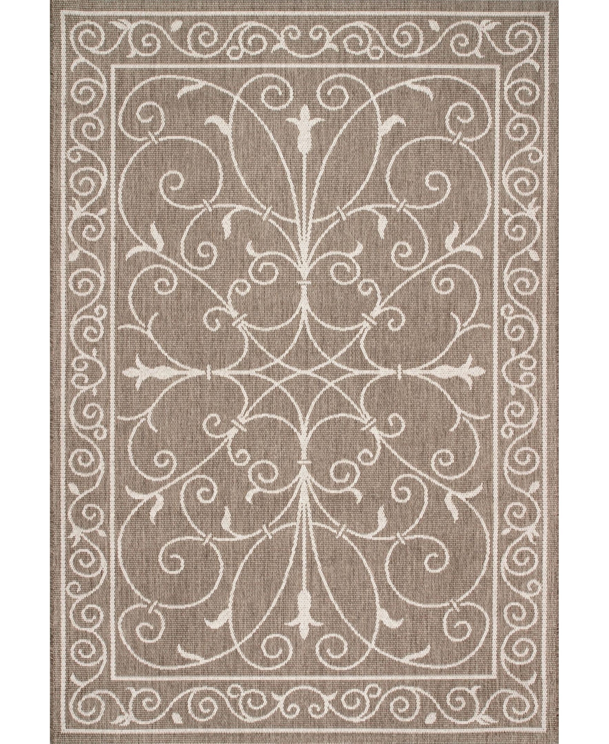 nuLoom Dawn Kathleen Krem 7'6in x 10'9in Outdoor Area Rug - Beige