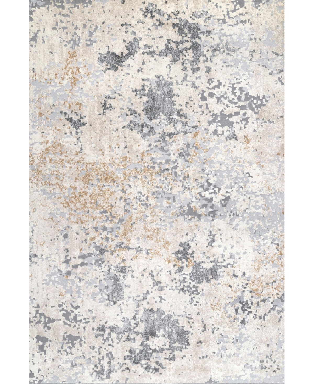 nuLoom Terra Contemporary Motto Abstract Beige 6'7in x 9' Area Rug - Beige