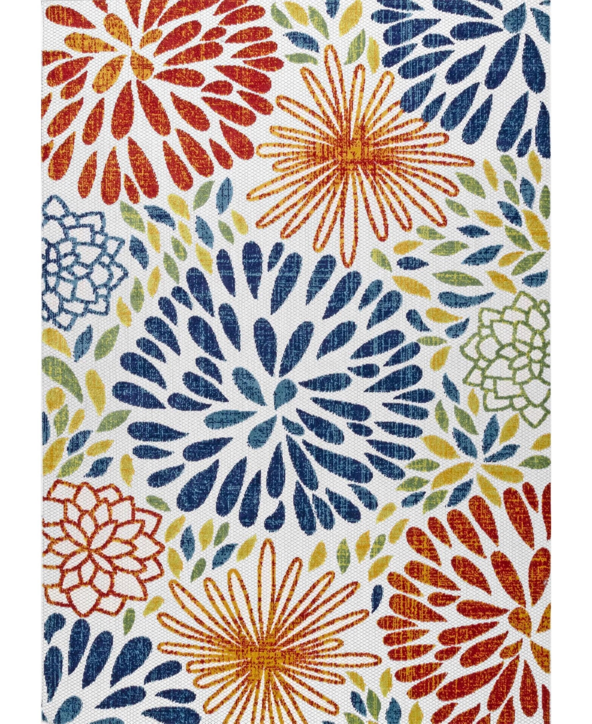 nuLoom Claudia Transitional Floret Multi 7'6in x 9'6in Outdoor Area Rug - Multi