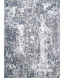 Mitchell Contemporary Abstract Silver 6'7" x 9' Area Rug
