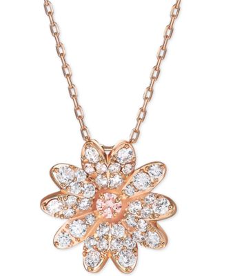 Swarovski - Rose Gold-Tone Eternal Flower Pendant Necklace