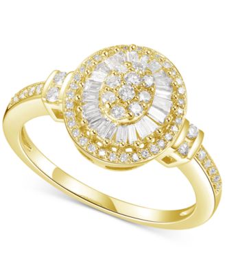 Macy's - Diamond Oval Starburst Cluster Ring (1/2 ct. t.w.)