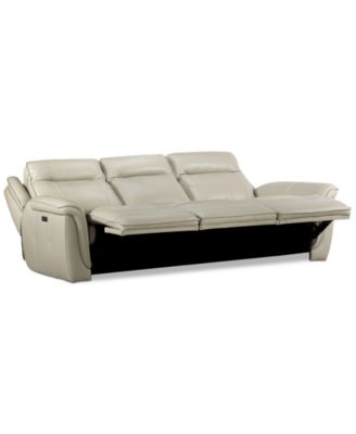 Lenardo 3-Pc. Leather Sofa with 3 Power Motion Recliners, Created for Macy's