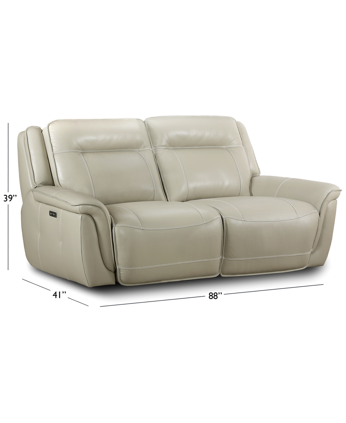 Lenardo 2-Pc. Leather Sofa with 2 Power Recliners, Created for Macy's