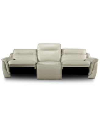 Lenardo 3-Pc. Leather Sofa with 2 Power Motion Recliners, Created for Macy's