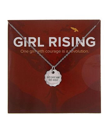Girl Rising - Sterling Silver Pendant Necklace - We Dream We Rose