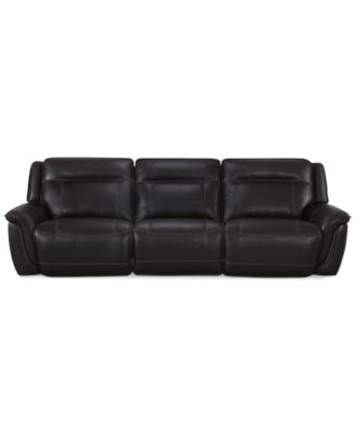 Lenardo 3-Pc. Leather Sofa with 2 Power Motion Recliners, Created for Macy's