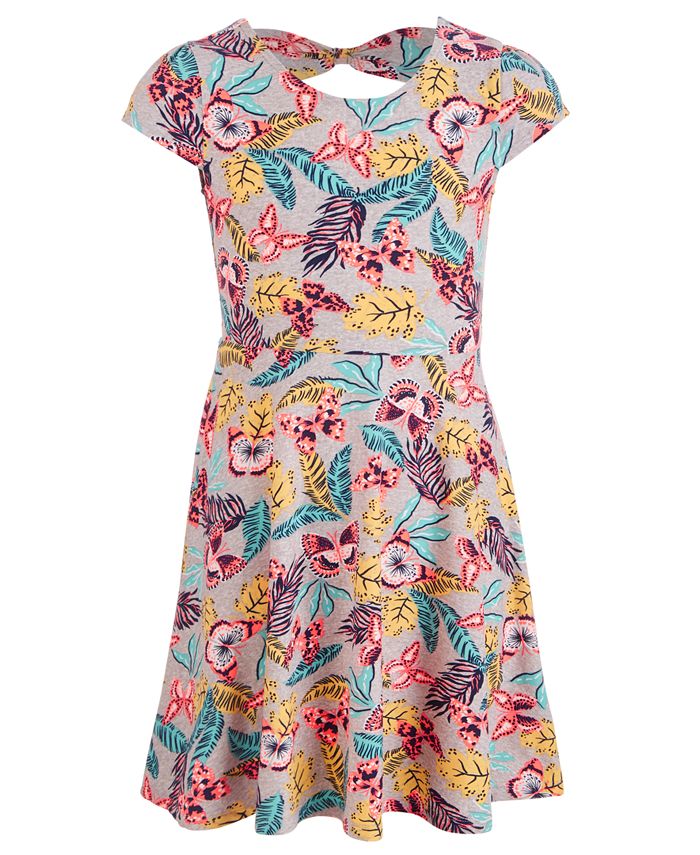 Epic Threads Big Girls Butterfly Floral T-Shirt Dress, Created for Macy ...