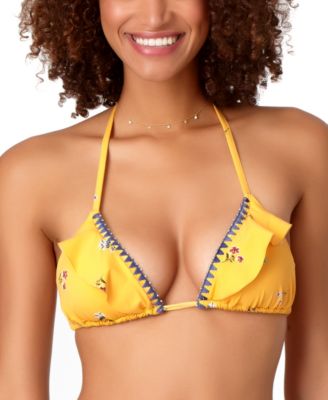 flounce halter bikini top