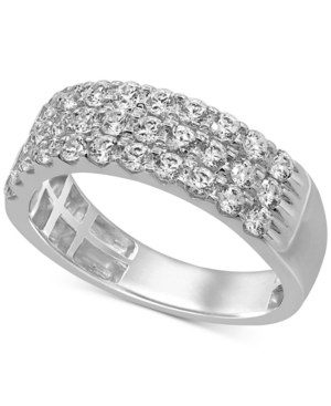 image of Diamond Triple Row Band (1 ct. t.w.) in 14k White Gold
