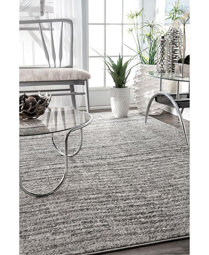 nuLoom Smoky Contemporary Sherill Ripple Gray 3' x 5' Area Rug Macy's