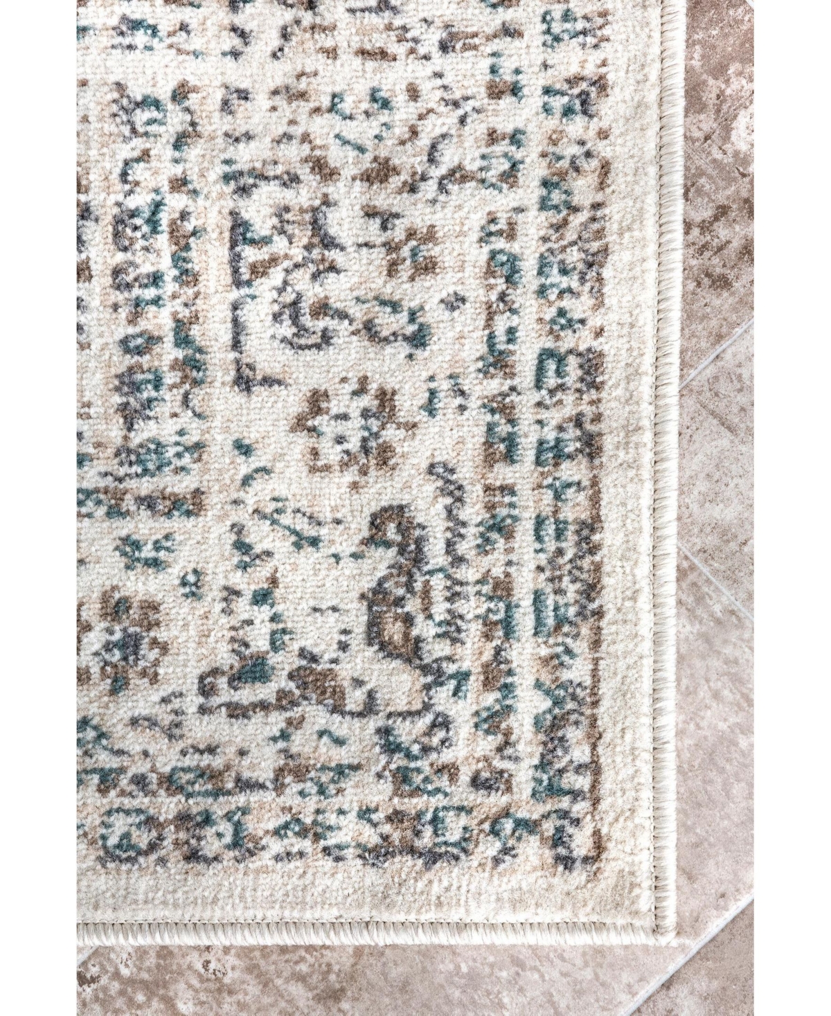 nuLoom Manor Vintage-Inspired TanithArea Rug - Cream