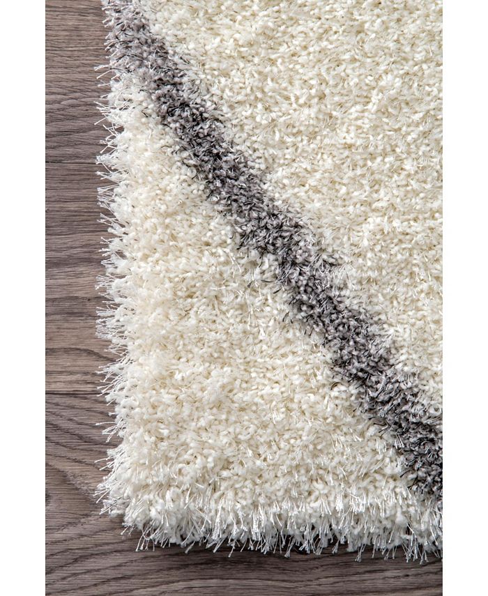 nuLoom Plush Shag Soft and Plush Diamond Gray 7'10" x 10' Area Rug Macy's