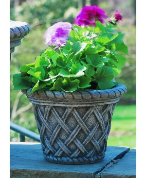 Campania International English Weave Planter In Slate