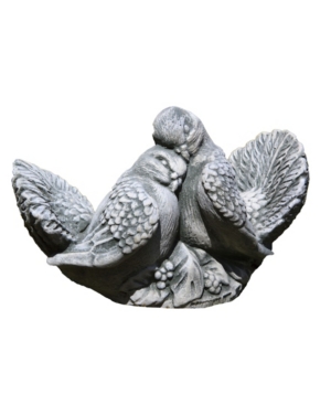 Shop Campania International Dove Small Pair Garden Statue In Light Gray
