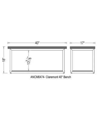 Claremont Rustic Wood Coat Hook and Bench Set