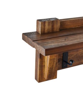 Durango Industrial Wood Coat Hook Shelf and Bench Set