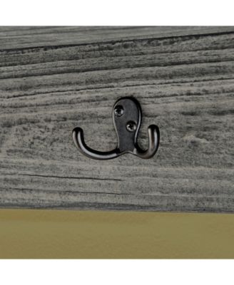 Pomona Metal and Wood Wall Coat Hook with Bench