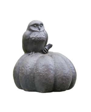 Shop Campania International Owl On Pumpkin Garden Statue In Brown