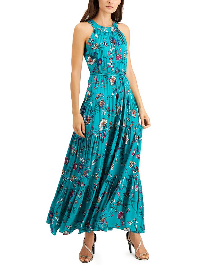 Calvin Klein Floral-Print Maxi Dress - Macy's
