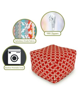 Links Ottoman Square Pouf with Removable Cover 27" x 17"
