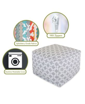 Links Ottoman Square Pouf with Removable Cover 27" x 17"