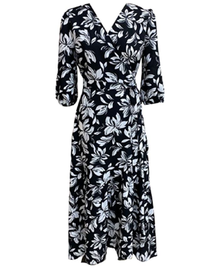 Bar III Floral-Print Wrap Dress, Created for Macy's - Macy's