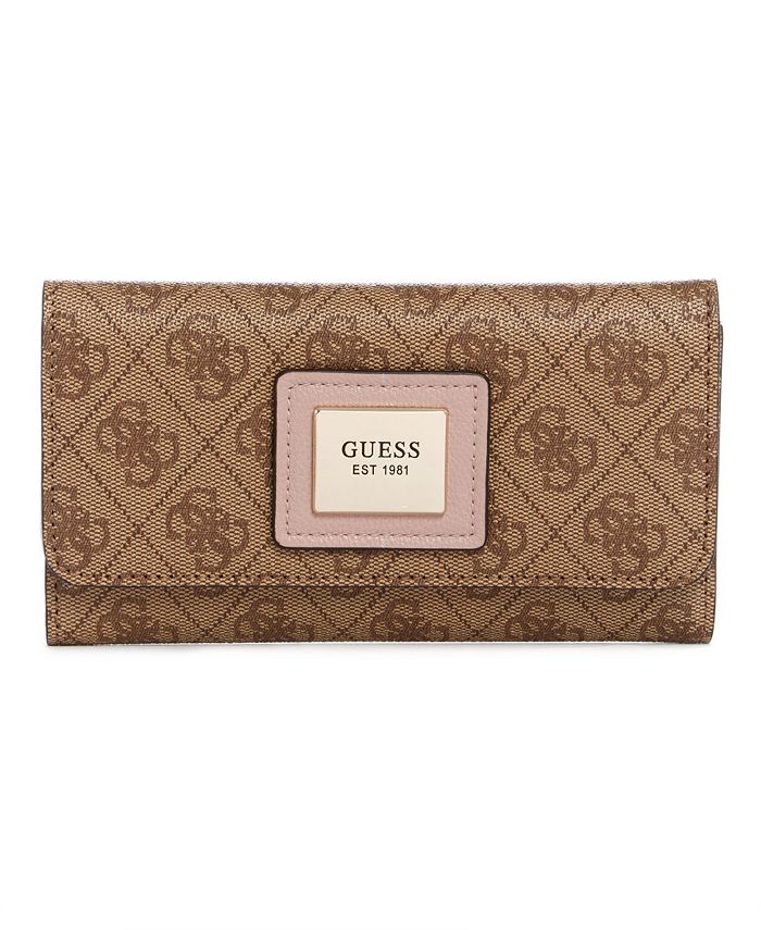 GUESS Candace Slim Clutch Wallet - Macy's