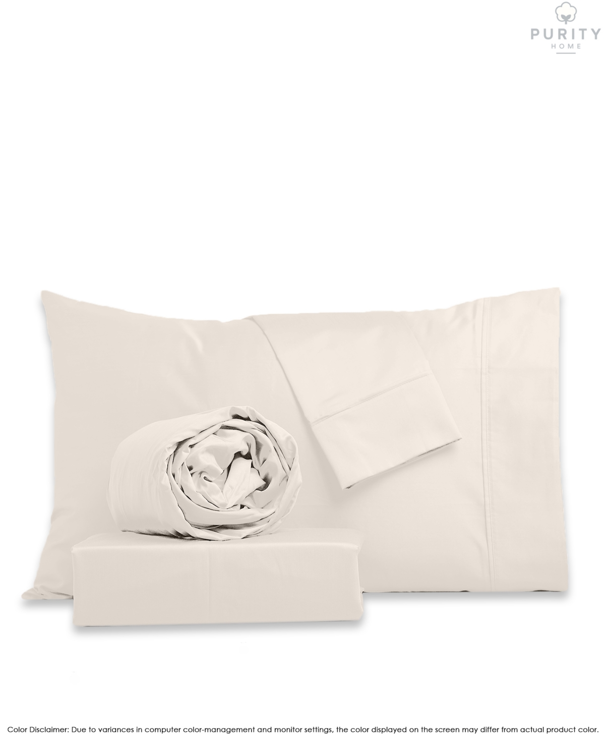 Purity Home 1000 Thread Count Egyptian Cotton Sheets Set, King Bedding