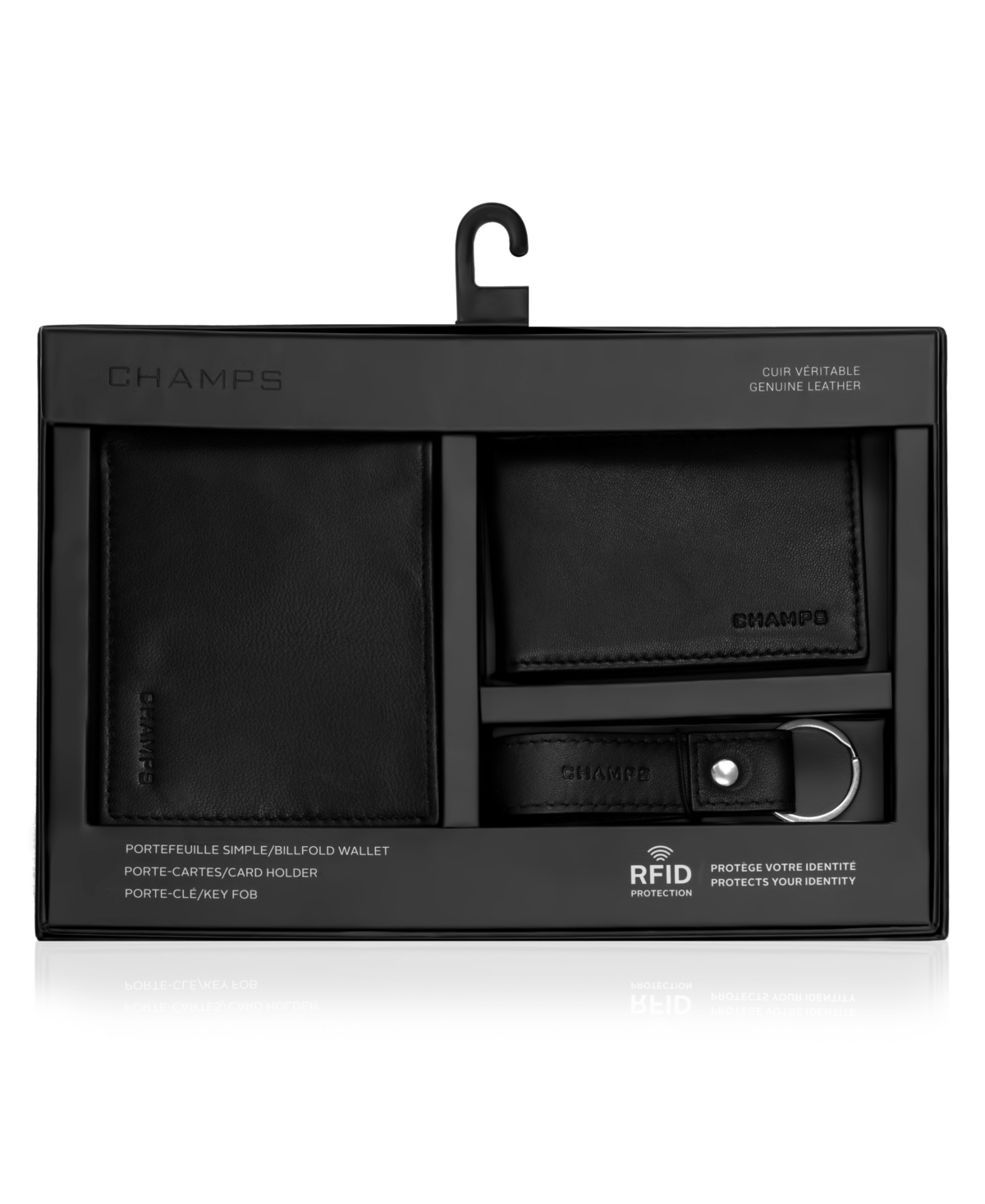 Champs Genuine Leather 3 Piece Gift Set