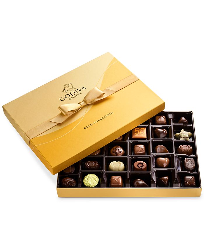 Godiva Chocolate Gold Gift Box, Assorted, 36 Pc. Macy's