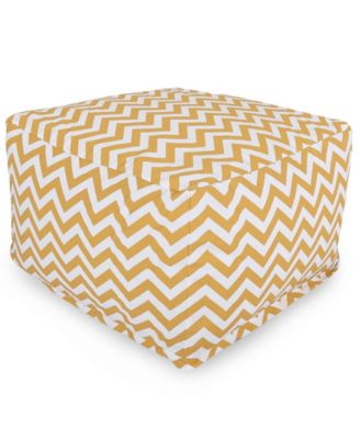 Chevron Ottoman Square Pouf with Removable Cover 27" x 17"