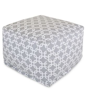 Links Ottoman Square Pouf with Removable Cover 27" x 17"