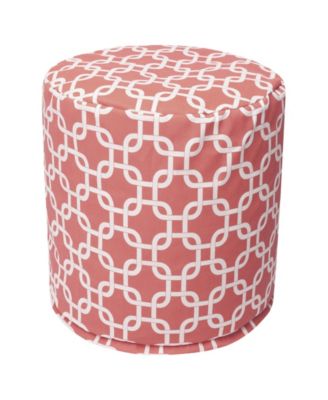 Links Ottoman Round Pouf with Removable Cover 16" x 17"