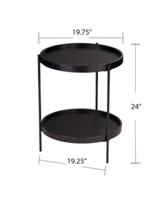 Kanabi Round Farmhouse Style End Table