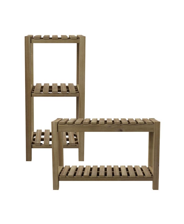 Southern Enterprises Allisia Solid Wood 2 Piece Bath Storage Set Macy's