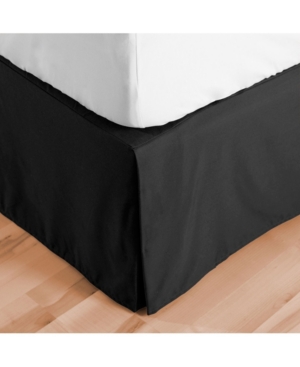 Bare Home Double Brushed Bed Skirt, Twin In Black