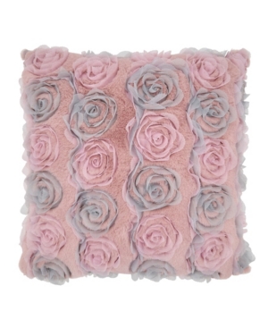 Shop Saro Lifestyle Rose Wedding Cake Throw Pillow In Dusty Rose