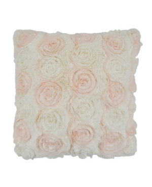 Saro Lifestyle Rose Wedding Cake Throw Pillow In Pink