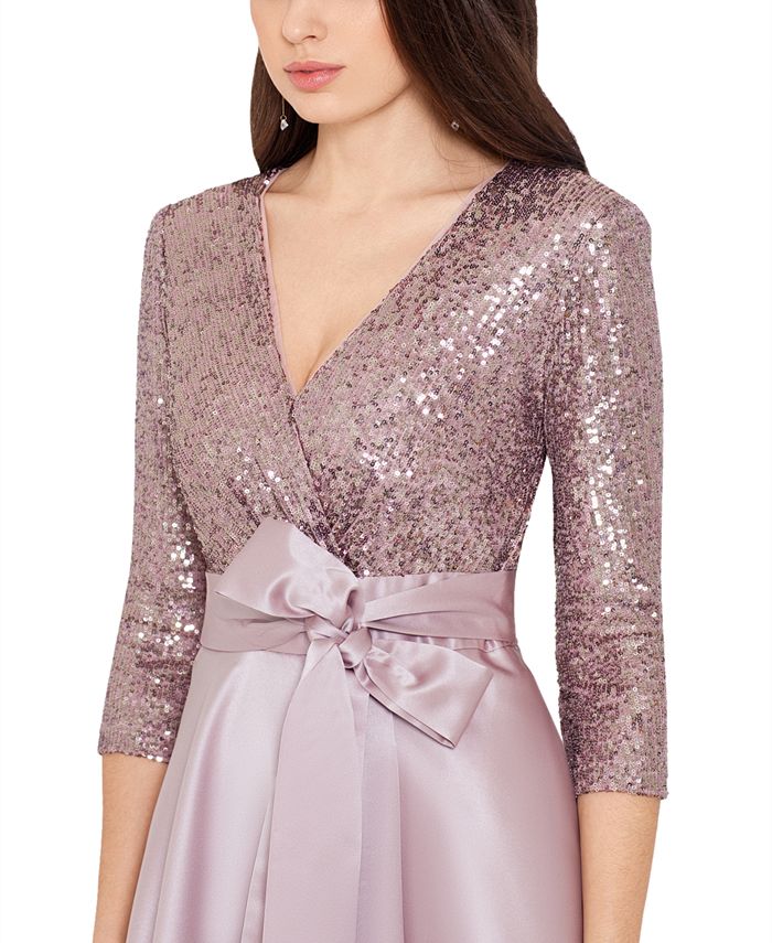 XSCAPE Sequinned Ball Gown Macy s