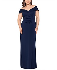 Plus Size Off-the-Shoulder Gown