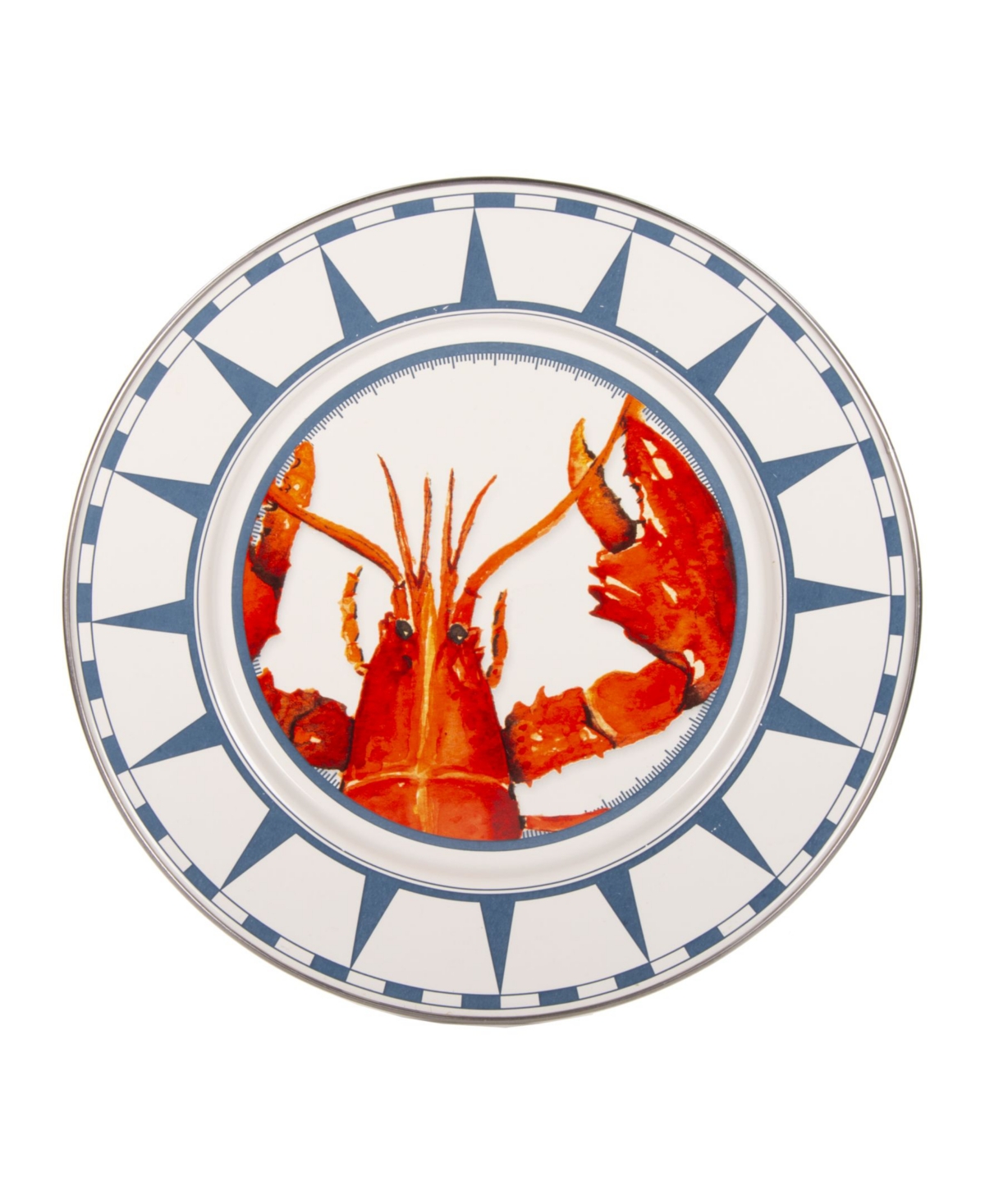 Lobster Enamelware Dinner Plates, Set of 4 - Multi