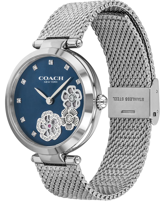 COACH Women's Park Stainless Steel Mesh Bracelet Watch 34mm Macy's